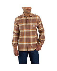Carhartt Men's Rugged Flex Relaxed Fit Midweight Long Sleeve Plaid Flannel Shirt - Big & Tall