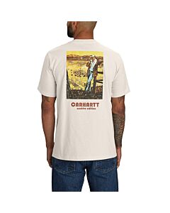Carhartt Mens Loose Fit Farm Graphic T-Shirt, color: Malt
