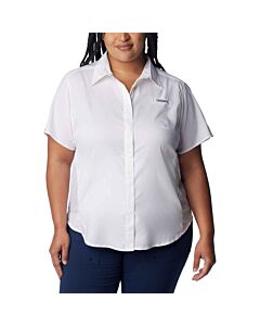 Columbia Women’s Plus PFG Tamiami II Short Sleeve Shirt, color: white