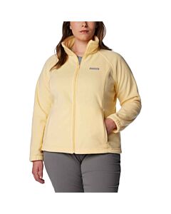 Columbia Womens Plus Benton Springs Full Zip Fleece Jacket, color: Sunkissed