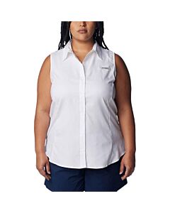 Columbia Women’s Plus PFG Tamiami II Sleeveless Shirt, color: White