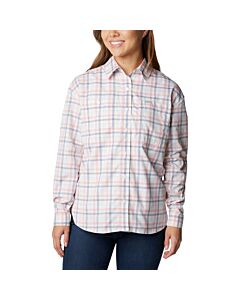 Columbia Women's Silver Ridge Utility Pattern Long Sleeve Shirt, color: White