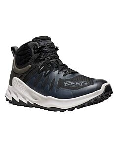 Keen Men's Zionic Mid Waterproof Boot - Black/Steel Grey, angled side view to the right