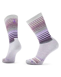 Smartwool Women's Hike Light Cushion Stitch Stripe Socks, color: purple eclipse