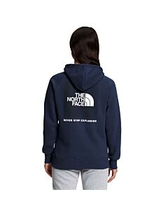 The North Face Women's Box NSE Pullover Hoodie, color: Summit Navy, back