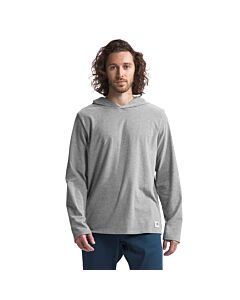 The North Face Men's Heritage Patch Hooded Long Sleeve Tee, color: Medium Grey