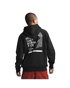The North Face Men's Places We Love Hoodie, color: TNF Black, back view