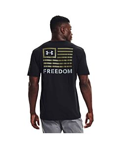 Under Armour Men's UA Freedom Banner T-Shirt, color: Black, back view