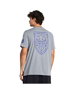 Under Armour Men's Freedom Eagle T-Shirt, color: Steel, back view