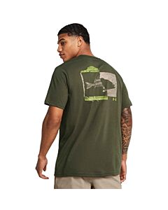 Under Armour Men's Bass T-Shirt, color: Marine Green, back view