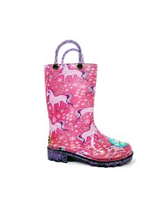 Western Chief Kids' Gallop Girl Lighted Rain Boot