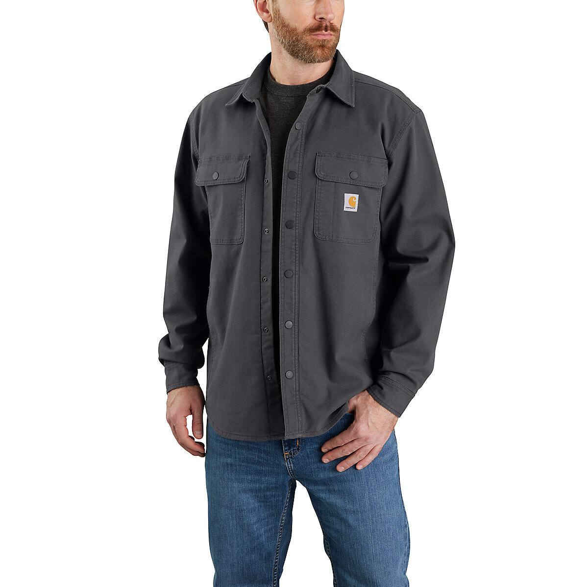 Buy Carhartt Men's Rugged Flex Canvas Fleece-Lined Jac by Carhartt