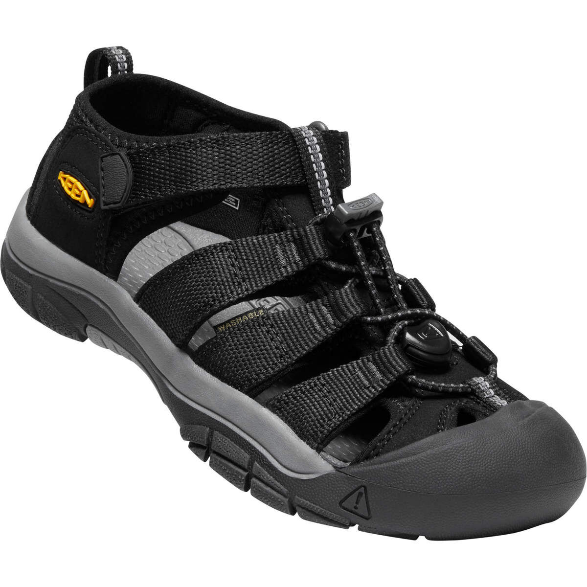 Buy Keen Big Kids' Newport H2 Sandals - Black/Keen Yel by Keen