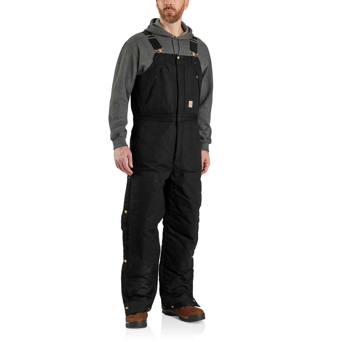 Buy Carhartt Men's Quilt-Lined Loose-Fit Firm-Duck Insulated Bib