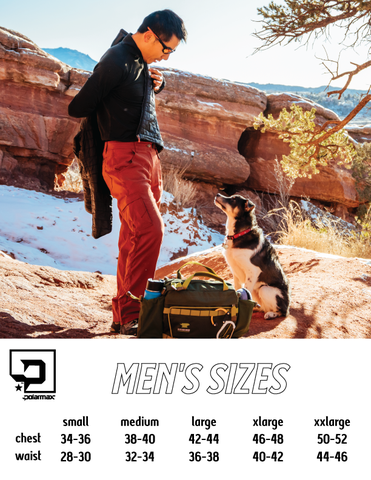 Polarmax Men's Size Chart